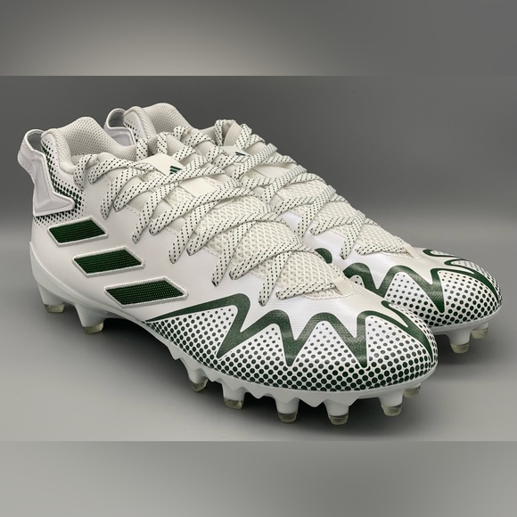 Adidas Freak 22 Team Football Cleats White Green GY0434 MSU Men’s Size 10.5 NEW